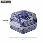 Antique-style Blue-and-white Ceramic Vase Ornament For Home Decor