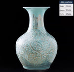New Chinese-style Ceramic Vase With Hand-painted Gold Accents For Home Decor
