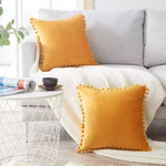 velvet solid color sofa