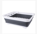 Folding Kitchen Dish Drainer Drying Rack Tableware Plate Holder Dinnerware Shelf Storage