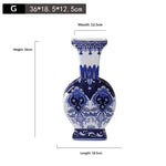 Antique-style Blue-and-white Ceramic Vase Ornament For Home Decor