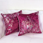Velvet Hot Silver Cushion Cover