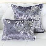 Velvet Hot Silver Cushion Cover