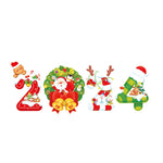 Christmas Wall Stickers Glass Door Sticker Decoration