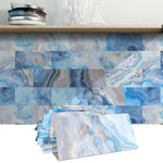 Sea Blue Marble Wall Stickers Waterproof Oil  Leather Stickers Wallpaper Modern Style