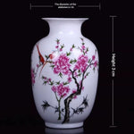 Medium-sized Ceramic Flower Antique-style Chinese Living Room Home Decor Vase Decorative Craft Item