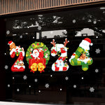 Christmas Wall Stickers Glass Door Sticker Decoration