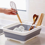 Folding Kitchen Dish Drainer Drying Rack Tableware Plate Holder Dinnerware Shelf Storage