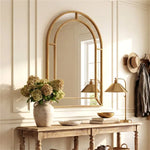 Sturdy Metal Frame, Modern Accent Mirror For Bathroom Hallway Fireplace