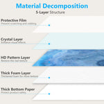 Sea Blue Marble Wall Stickers Waterproof Oil  Leather Stickers Wallpaper Modern Style