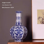 Antique-style Blue-and-white Ceramic Vase Ornament For Home Decor
