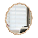 Natural-Wood Vanity Mirror Wall Decor 31X 31 Modern Mirror Wall Decor