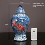 Classic New Chinese-Style Creative Home Decor Ceramic Jar