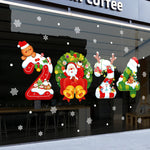 Christmas Wall Stickers Glass Door Sticker Decoration
