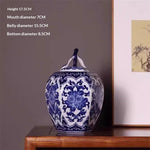 Antique-style Blue-and-white Ceramic Vase Ornament For Home Decor