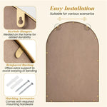 Sturdy Metal Frame, Modern Accent Mirror For Bathroom Hallway Fireplace