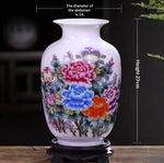 Medium-sized Ceramic Flower Antique-style Chinese Living Room Home Decor Vase Decorative Craft Item