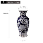 Antique-style Blue-and-white Ceramic Vase Ornament For Home Decor