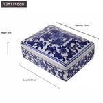 Antique-style Blue-and-white Ceramic Vase Ornament For Home Decor